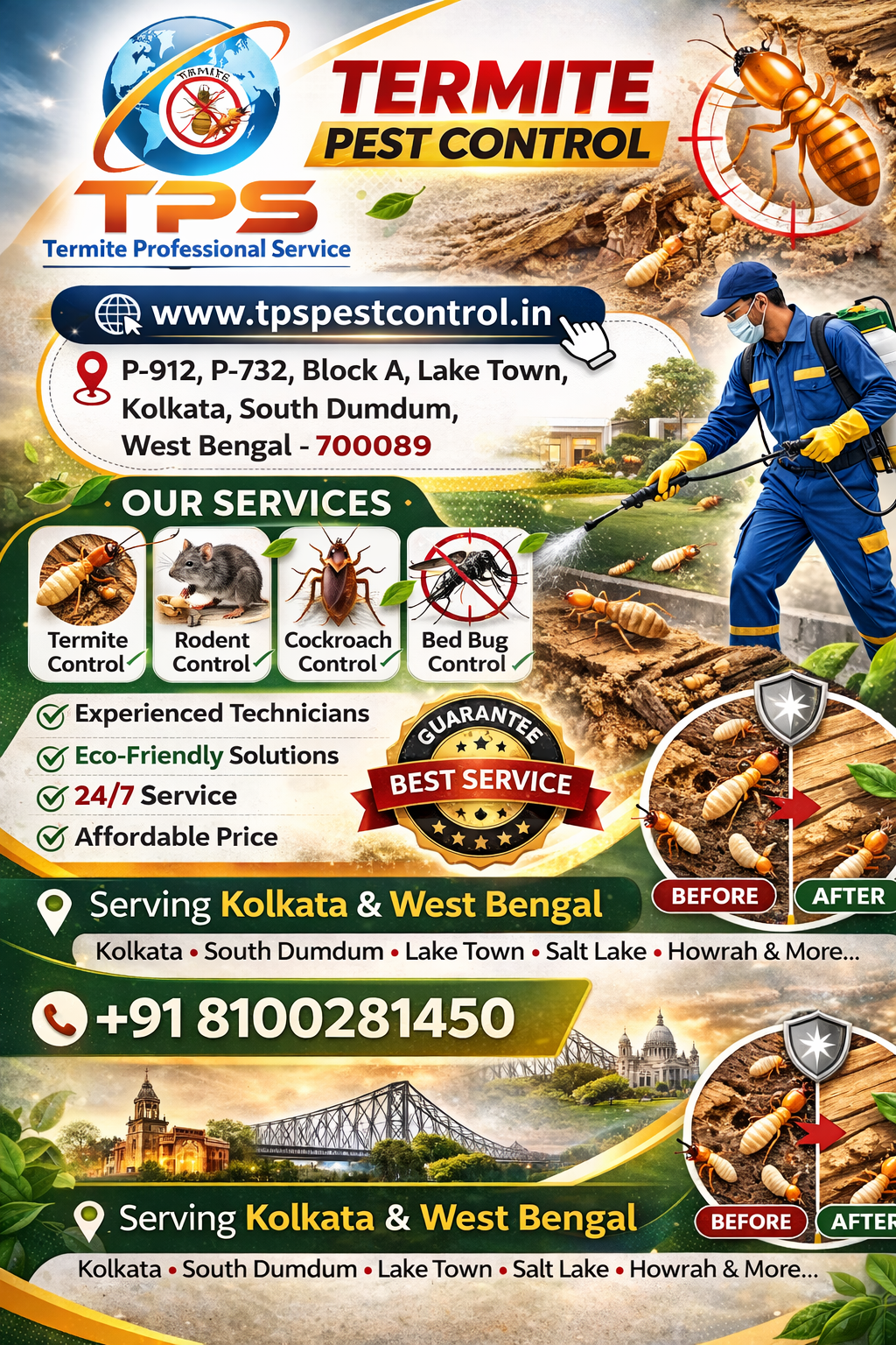 Centipede control near me Pest Control Service In Kolkata